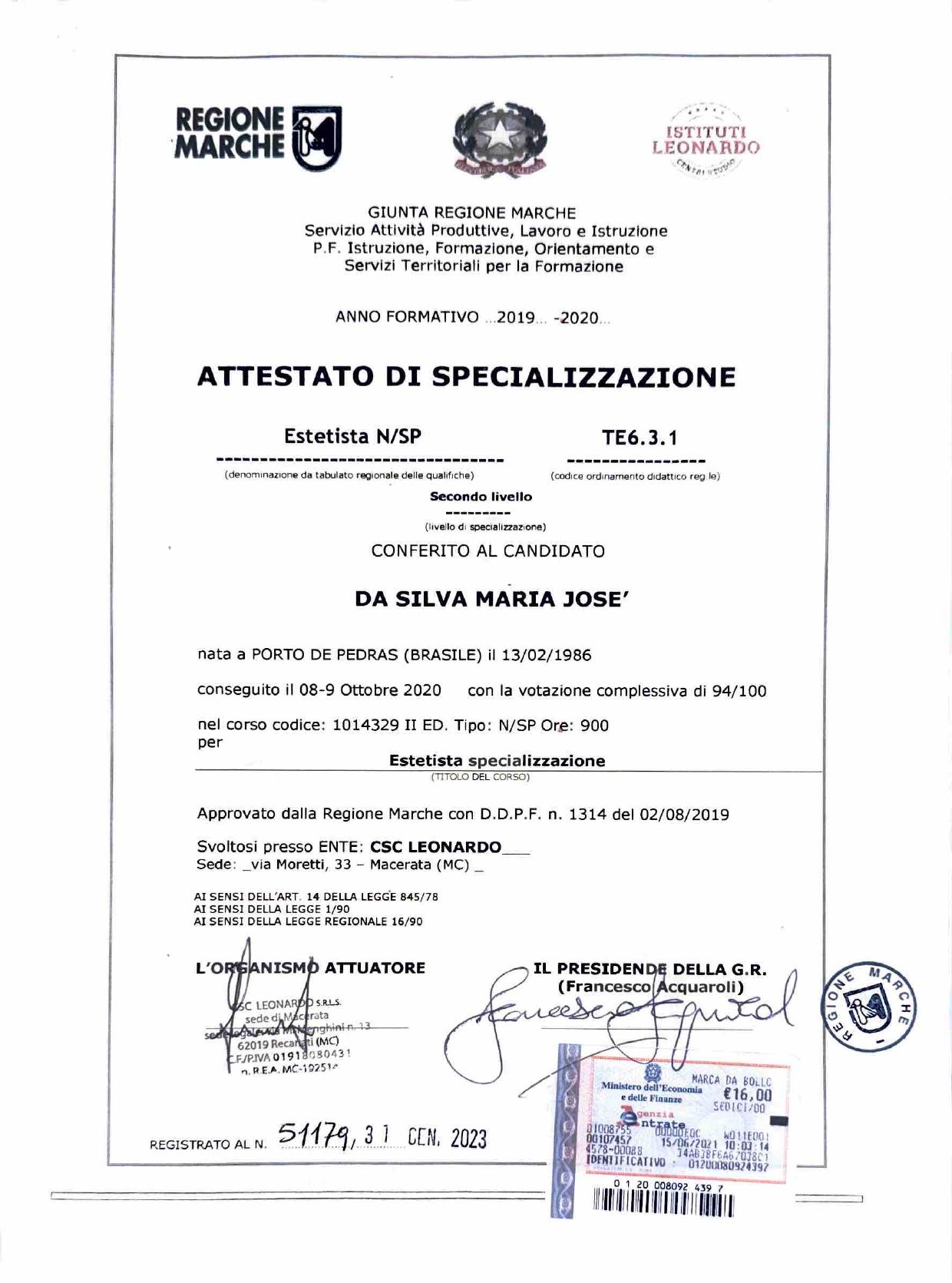 Specializzazione estetica